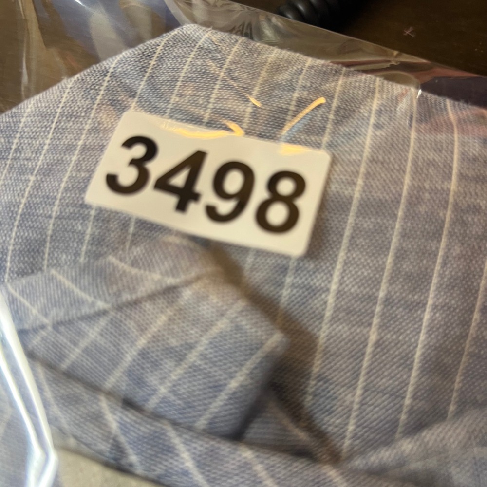 Hester & Orchard Linen Blend 1/2 Button Striped Tunic Pullover Blue White S - Picture 7 of 7